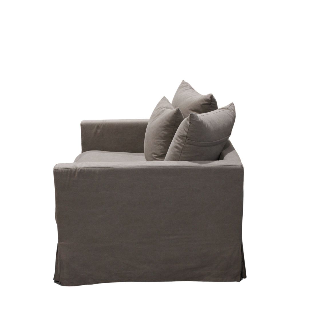 LUXE SOFA 1 SEATER GREY SLIP COVER image 2